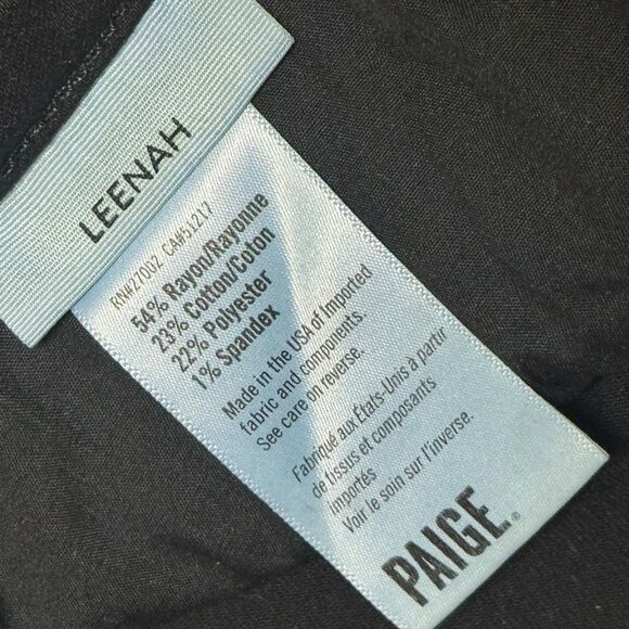 Women’s PAIGE black shadow high waisted Leenah Wide Leg Jean size 32 - Picture 9 of 12